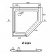 900x900mm Diamond Shower Tray Center/Corner Waste